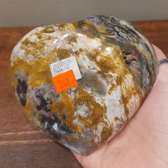 🔥 Sale 🔥 Zebra Jasper Super Chunky Heart - Final Price - Picture 4 of 13